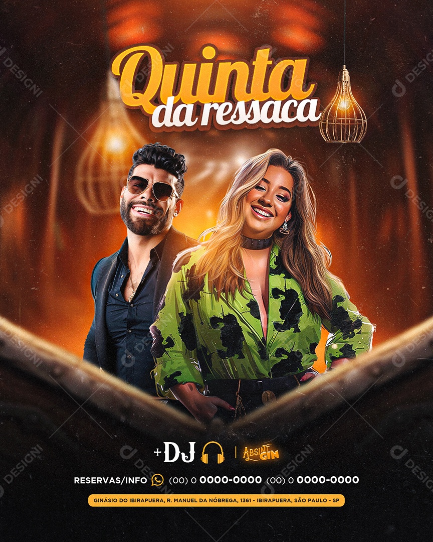 Flyer Quinta da Ressaca Social Media PSD Editável