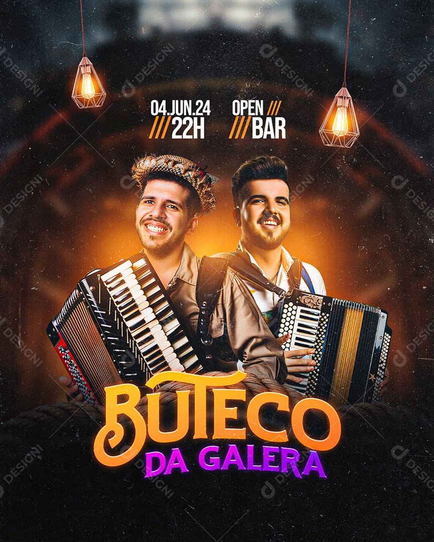 Flyer Buteco da Galera Social Media PSD Editável