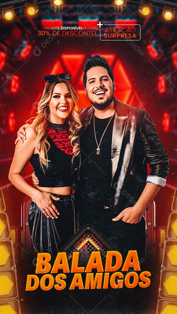 Story Flyer Balada dos Amigos Social Media PSD Editável