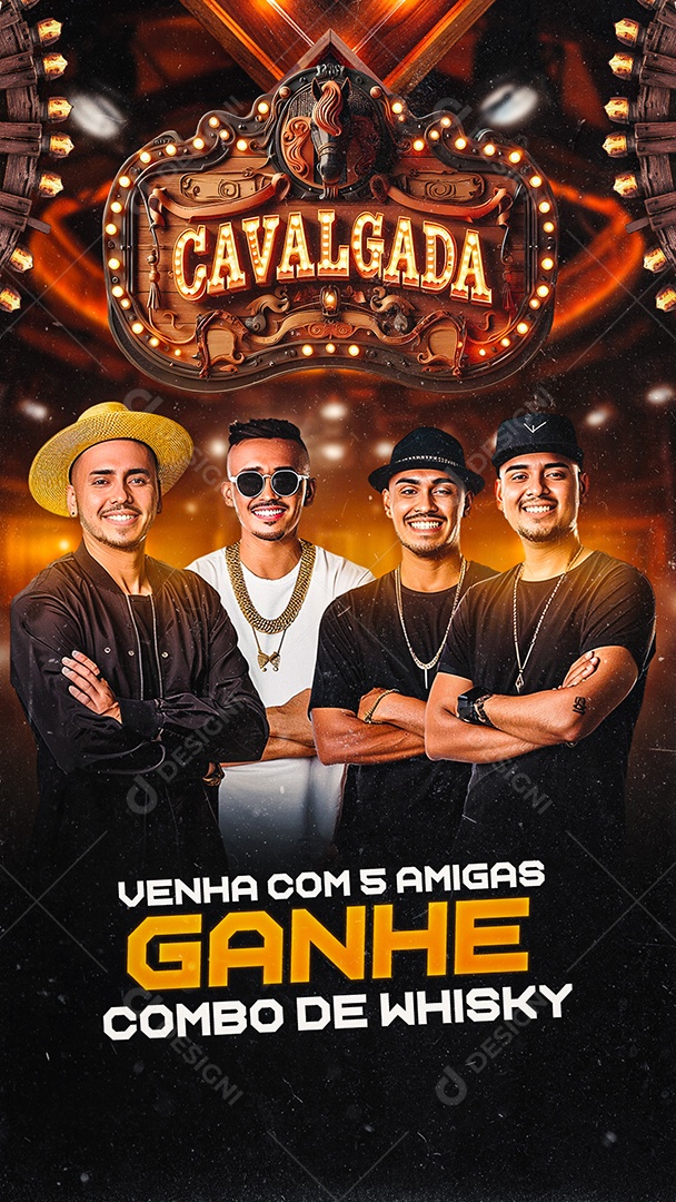 Story Flyer Cavalgada Venha Com 5 Amigas Social Media PSD Editável