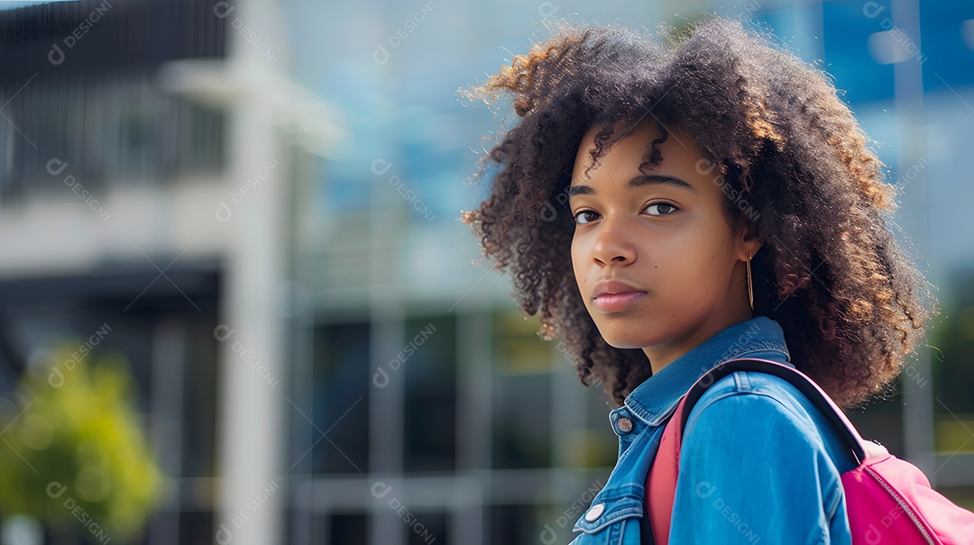 Retrato de estudante universitário preparado para voltar às aulas