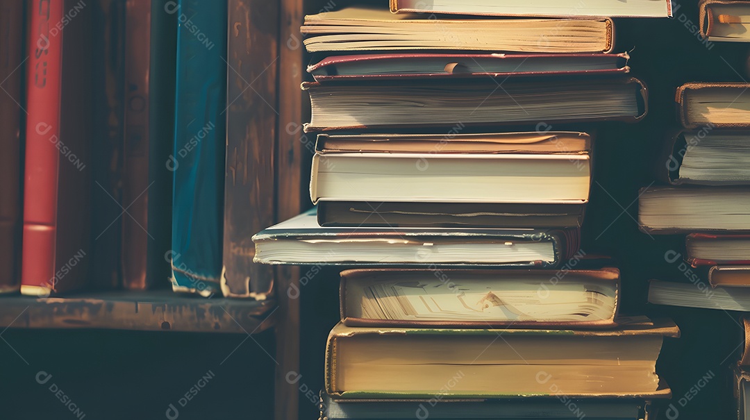 Pilha de livros prontos para aprender