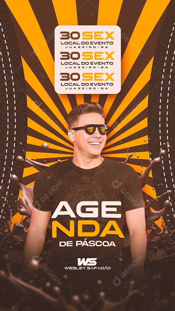 Agenda de Páscoa Ws Story Social Media PSD Editável