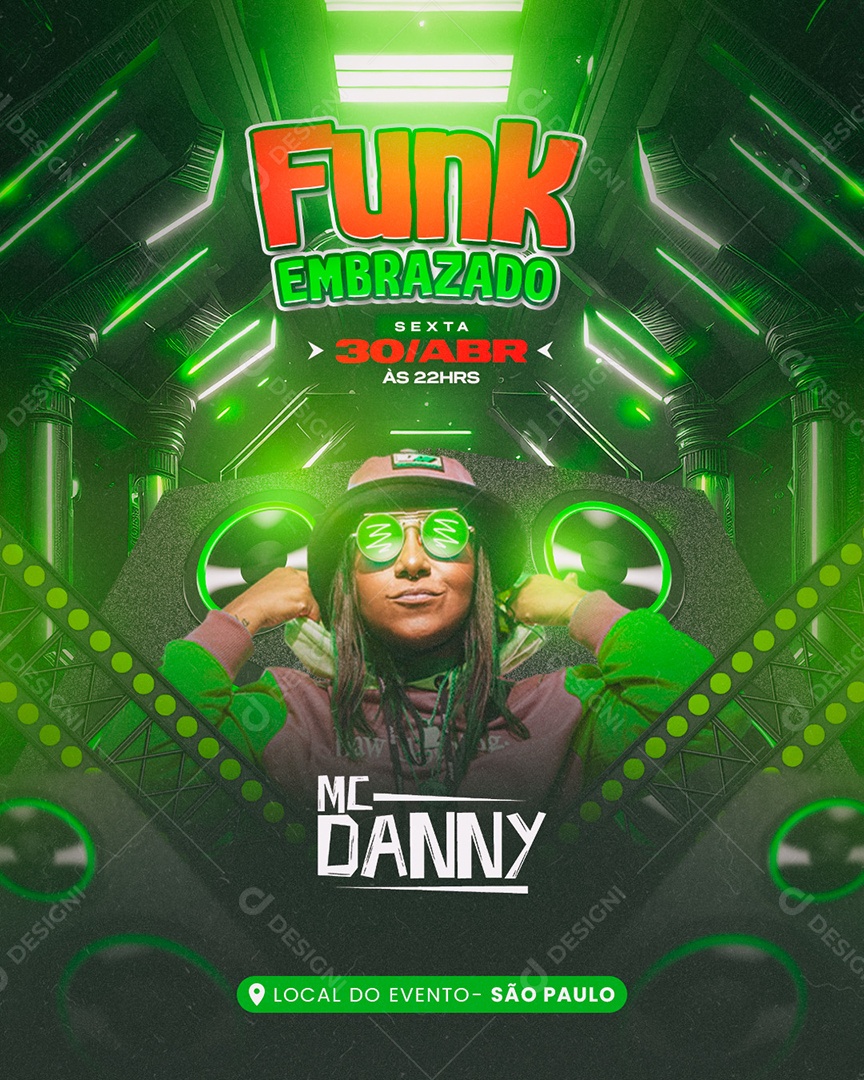 Funk Embrazado Social Media PSD Editável