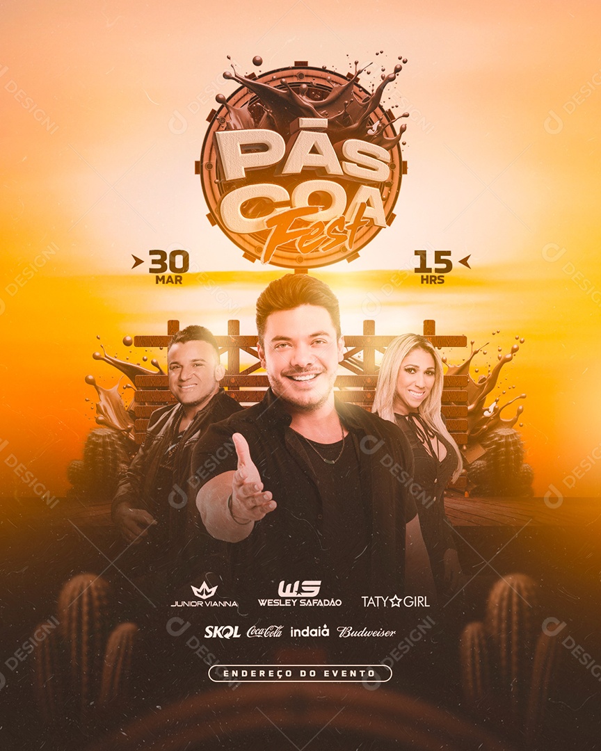 Social Media Páscoa Fest PSD Editável