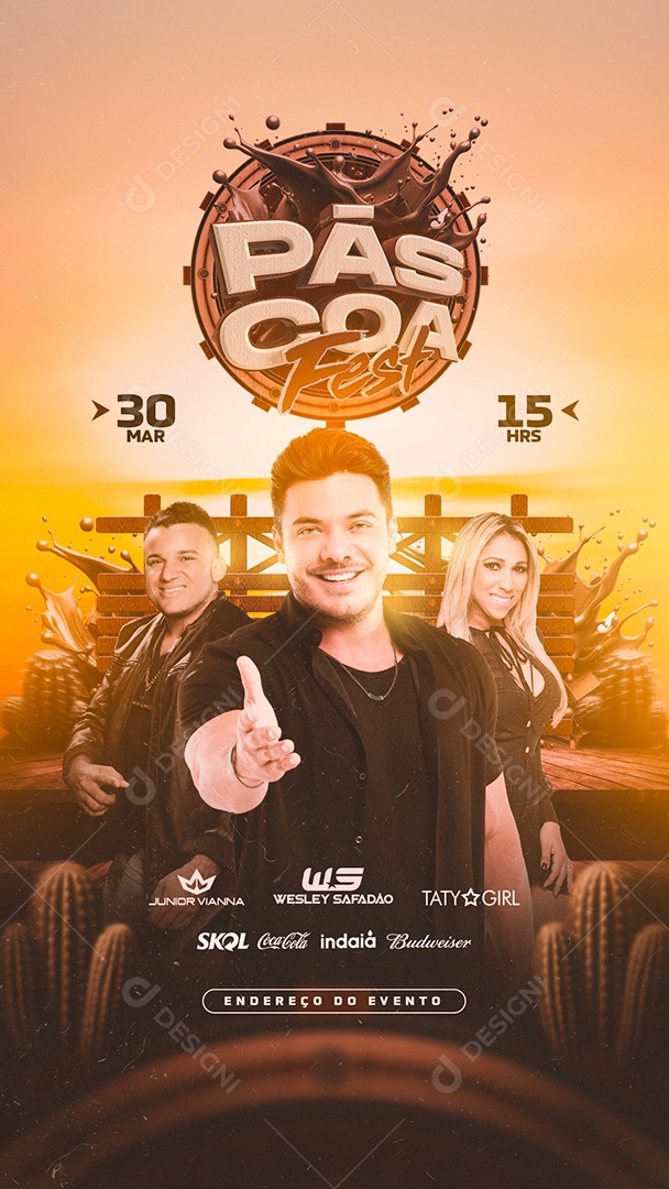 Social Media Páscoa Fest PSD Editável