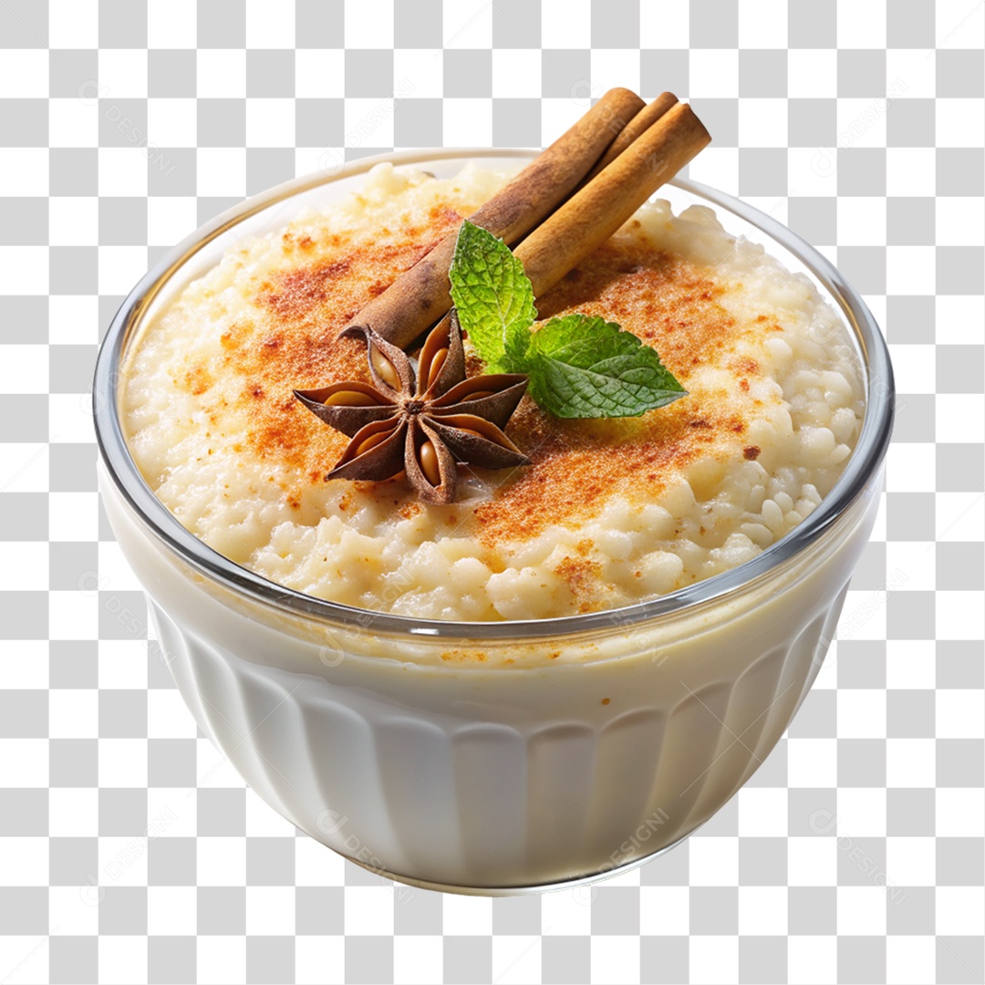 Arroz Doce com Canela PNG Transparente