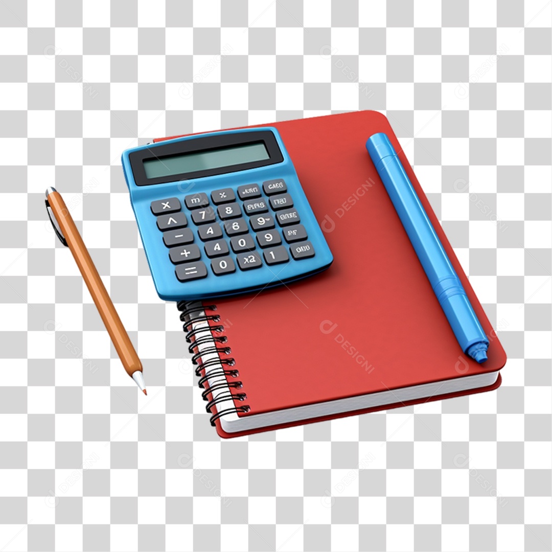 Materiais Escolares Volta ás Aulas PNG Transparente