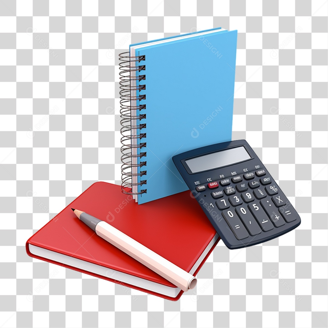 Materiais Escolares Volta ás Aulas PNG Transparente