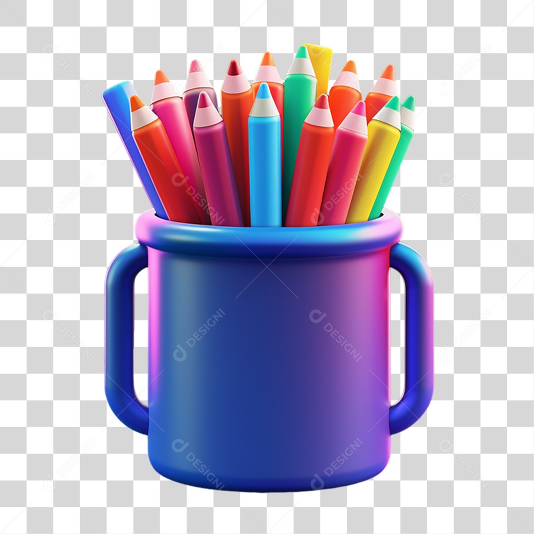 Lápis de Colorir PNG Transparente