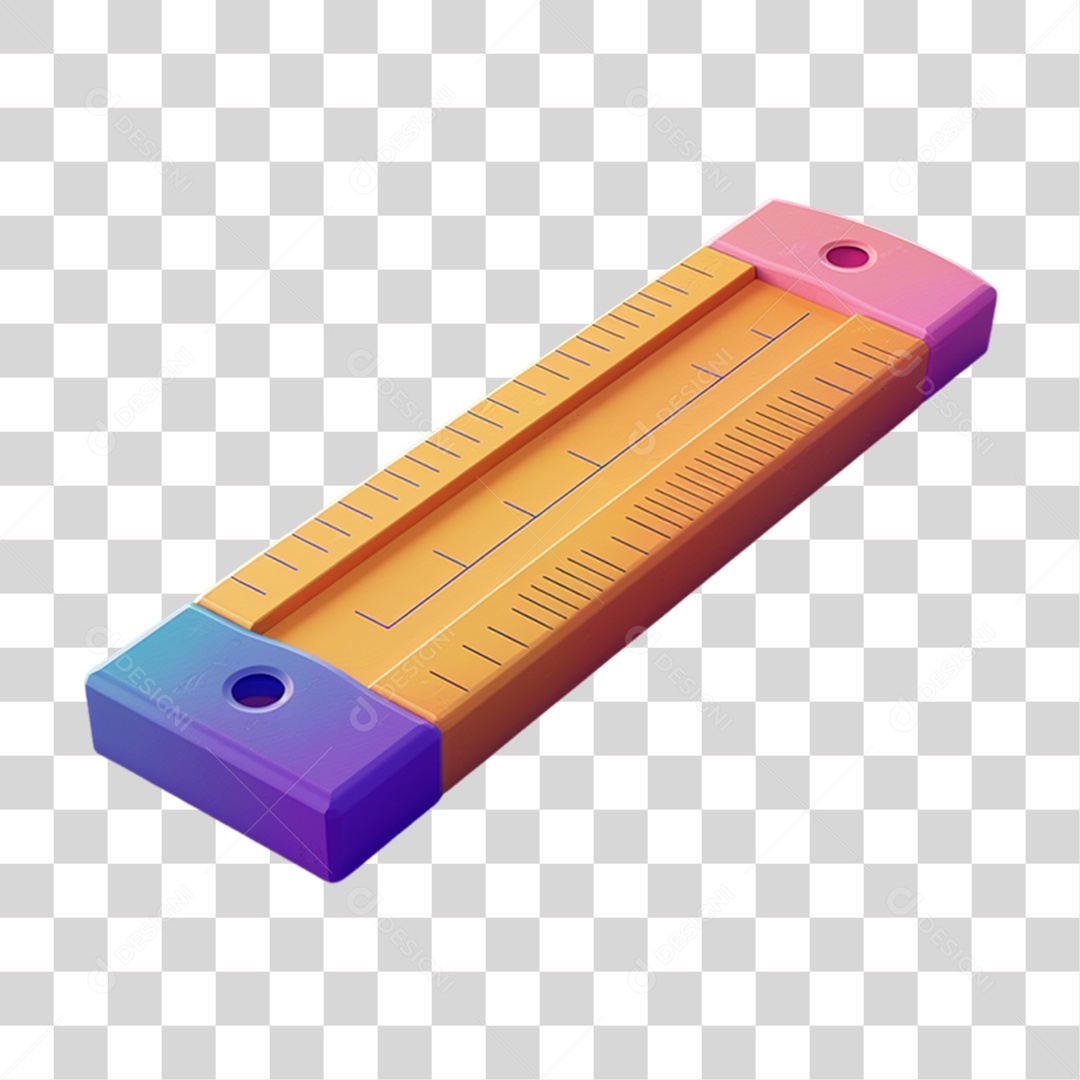 Régua Escolar PNG Transparente