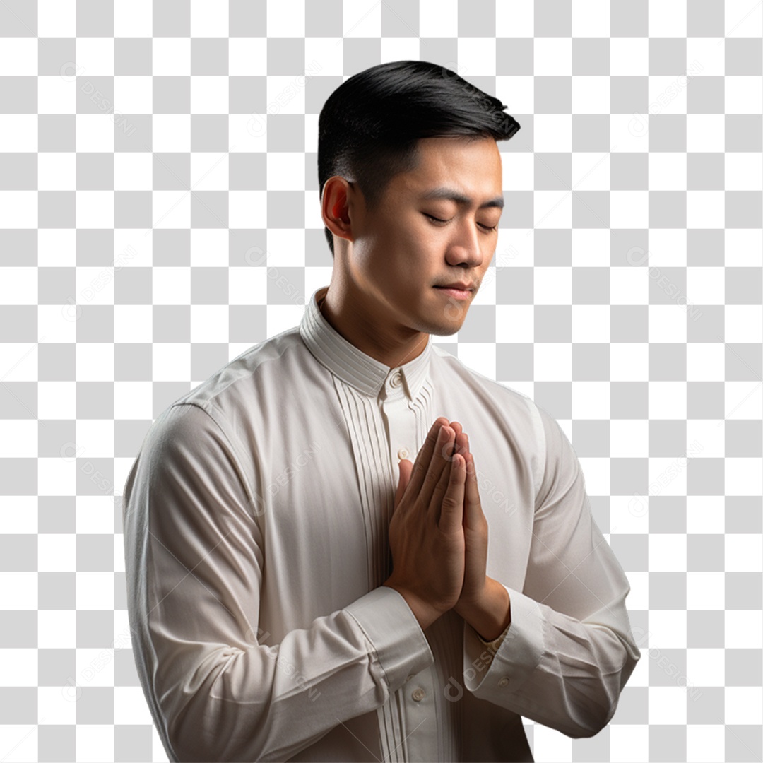 Homem Orando Rezando PNG Transparente