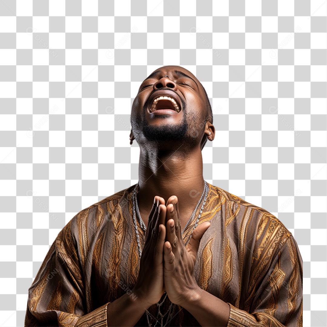 Homem Orando Rezando PNG Transparente