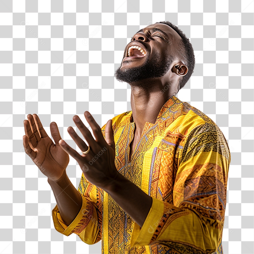 Homem Orando Rezando PNG Transparente