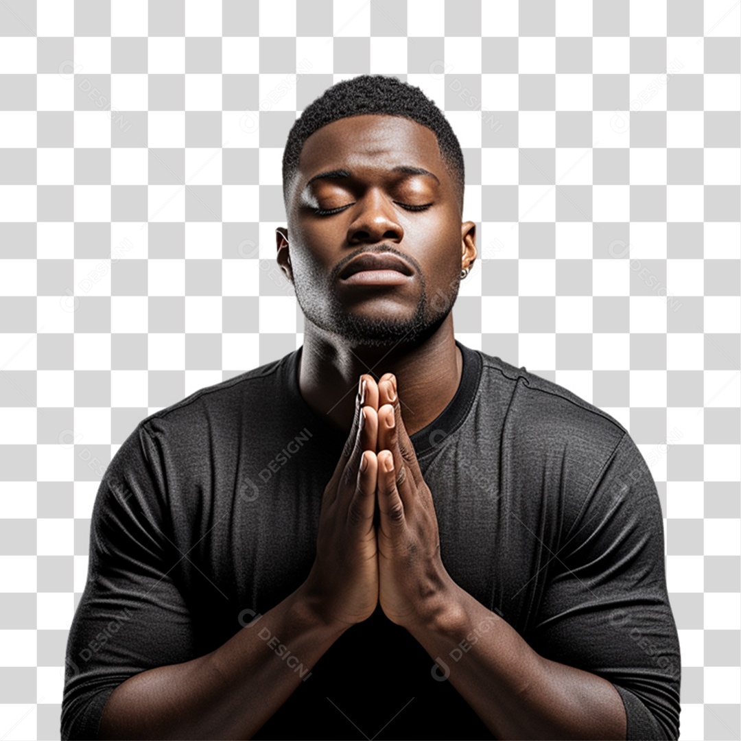 Homem Orando Rezando PNG Transparente