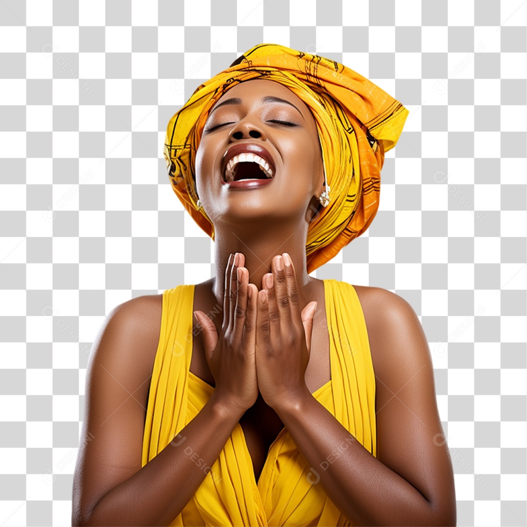 Mulher Orando Rezando PNG Transparente