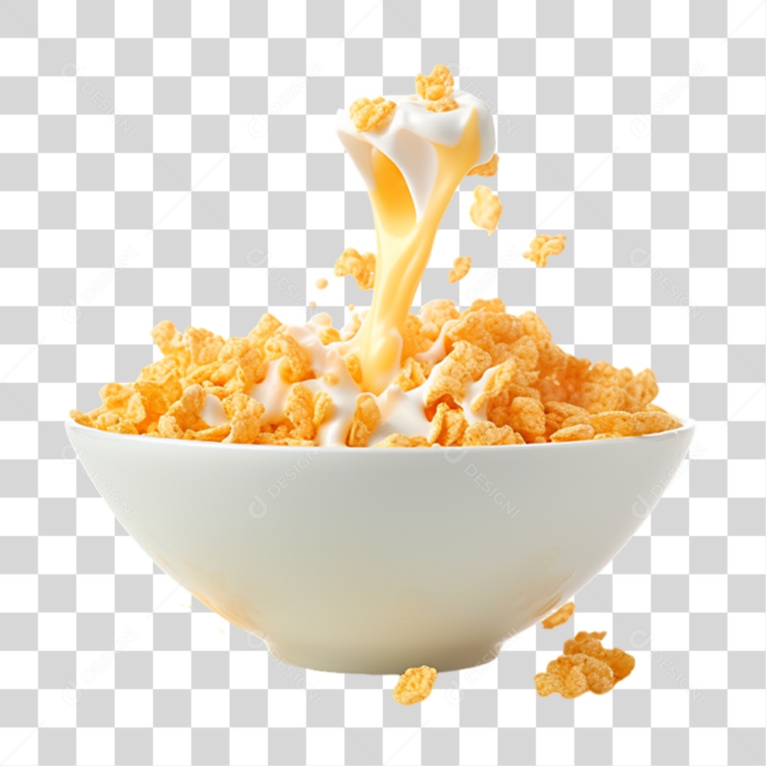 Sucrilhos com Leite PNG Transparente