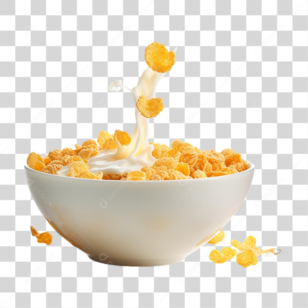 Sucrilhos com Leite PNG Transparente