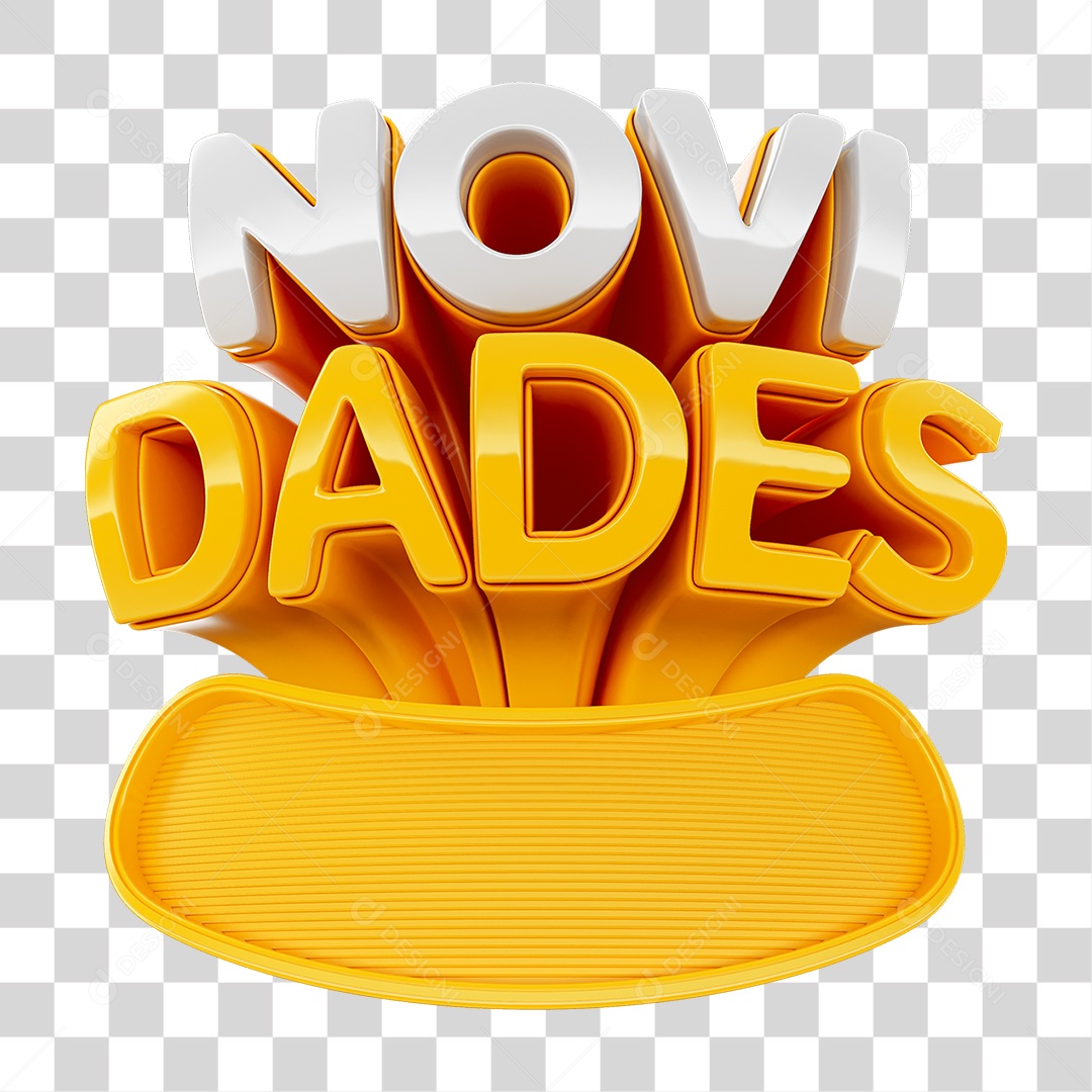 Selo 3D Novidades PNG Transparente