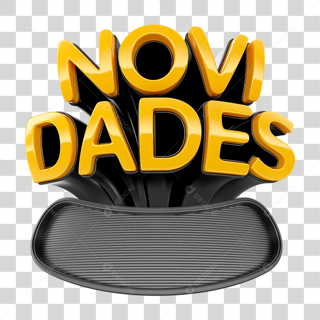 Selo 3D Novidades PNG Transparente