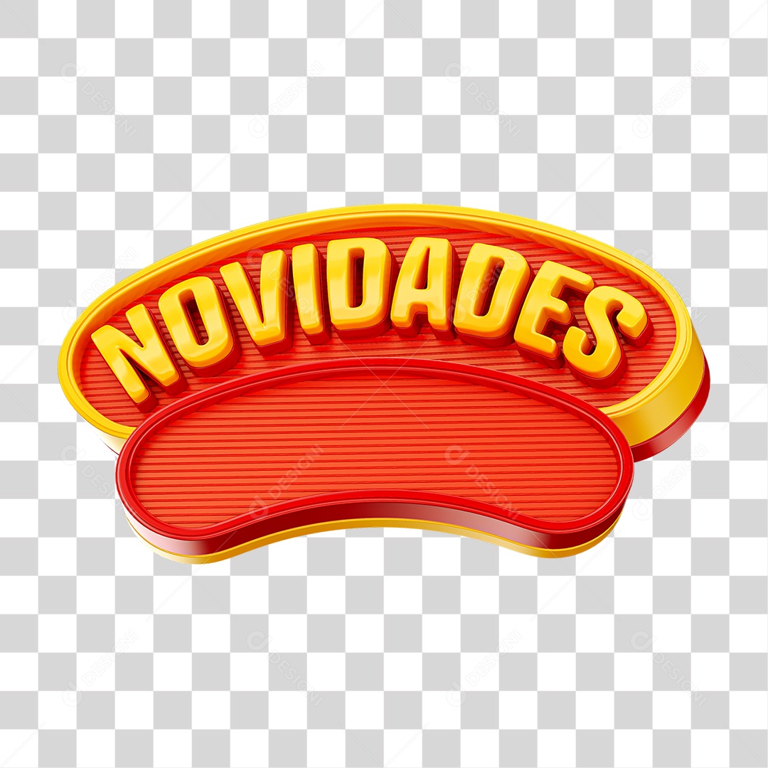Selo 3D Novidades PNG Transparente