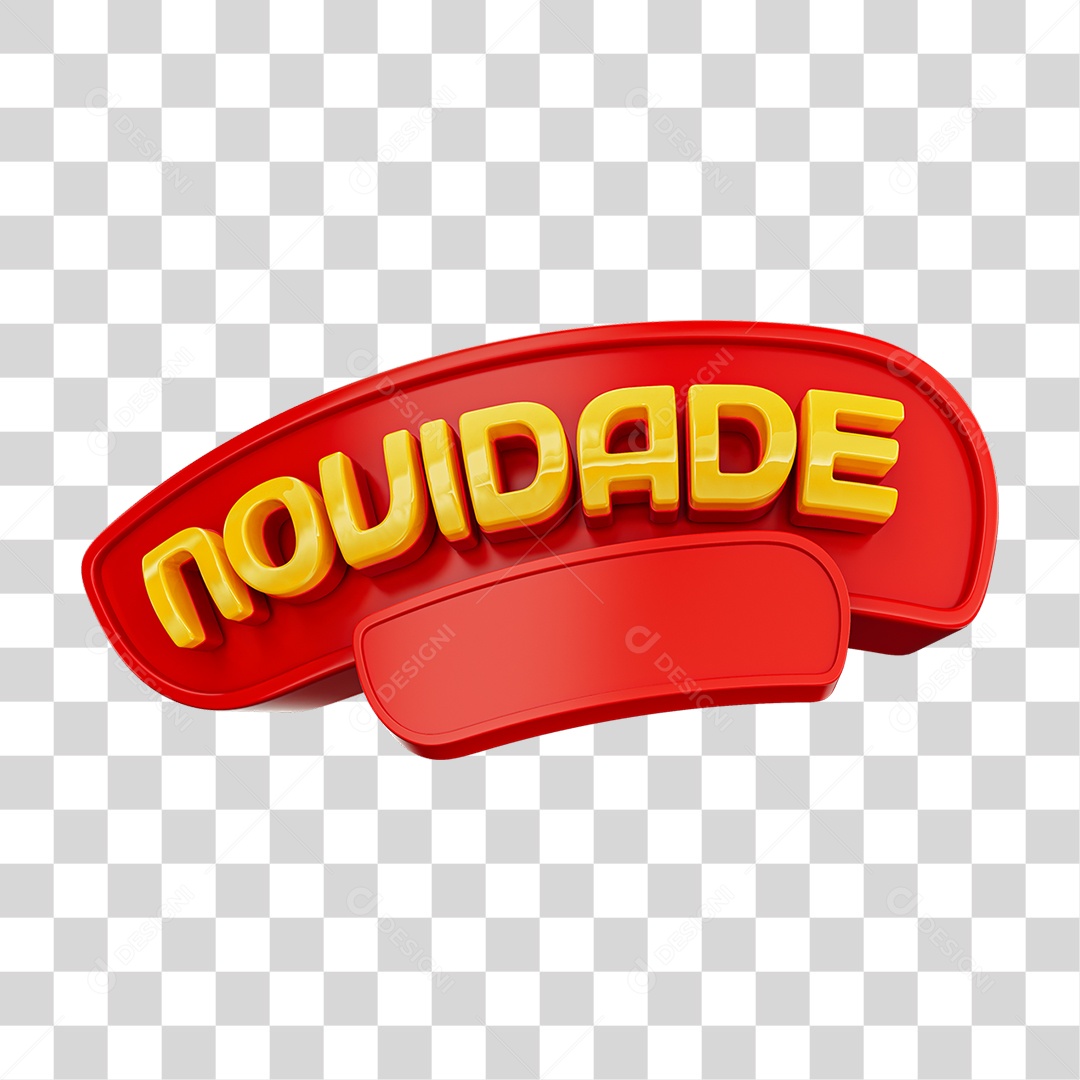 Selo 3D Novidades PNG Transparente
