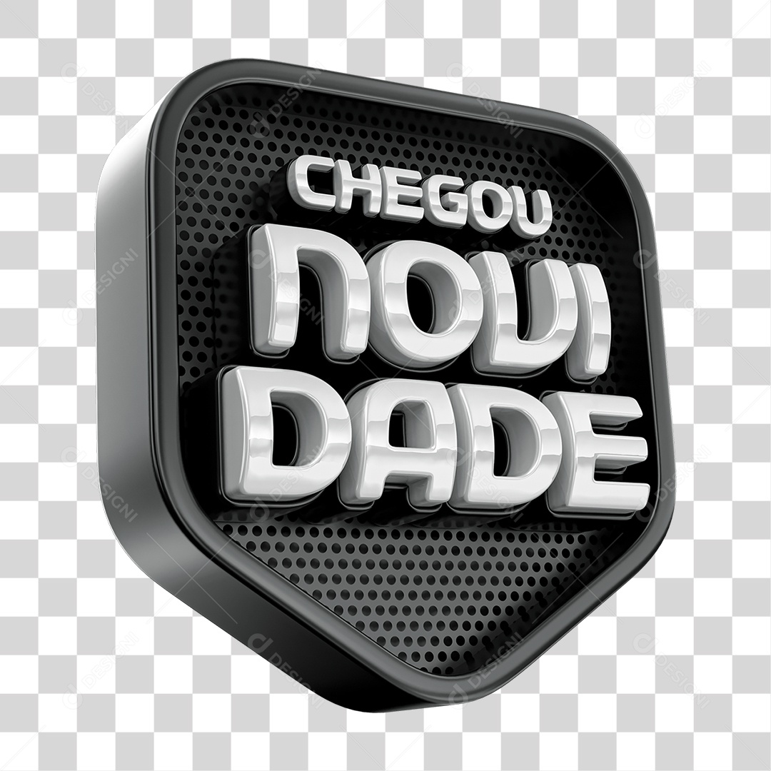 Selo 3D Chegou Novidades PNG Transparente