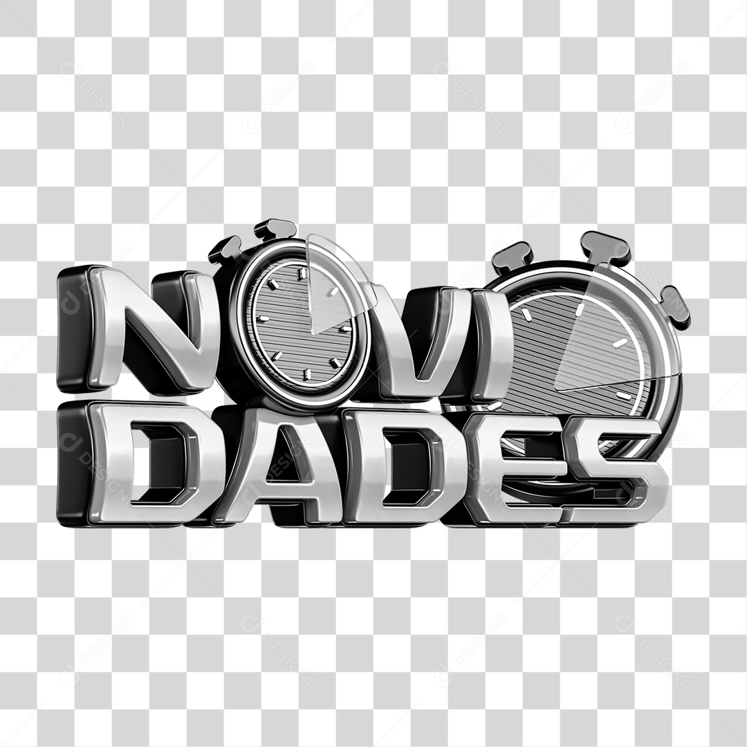 Selo 3D Novidades PNG Transparente