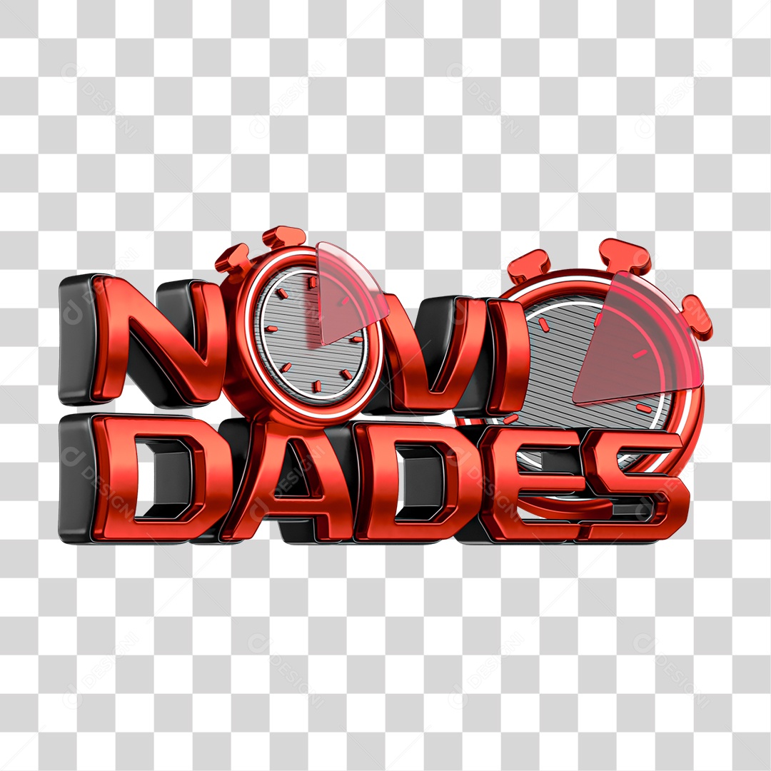 Selo 3D Novidades PNG Transparente