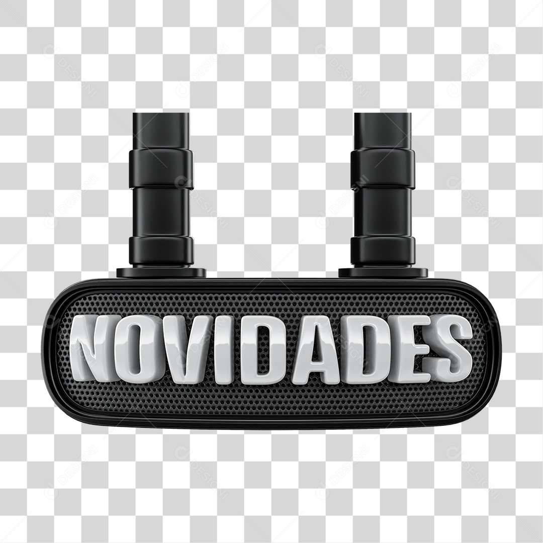 Selo 3D Novidades PNG Transparente