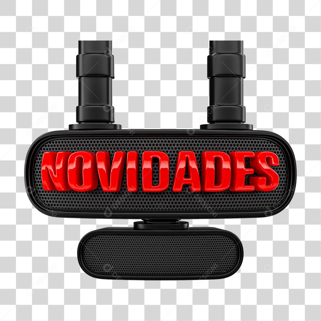 Selo 3D Novidades PNG Transparente
