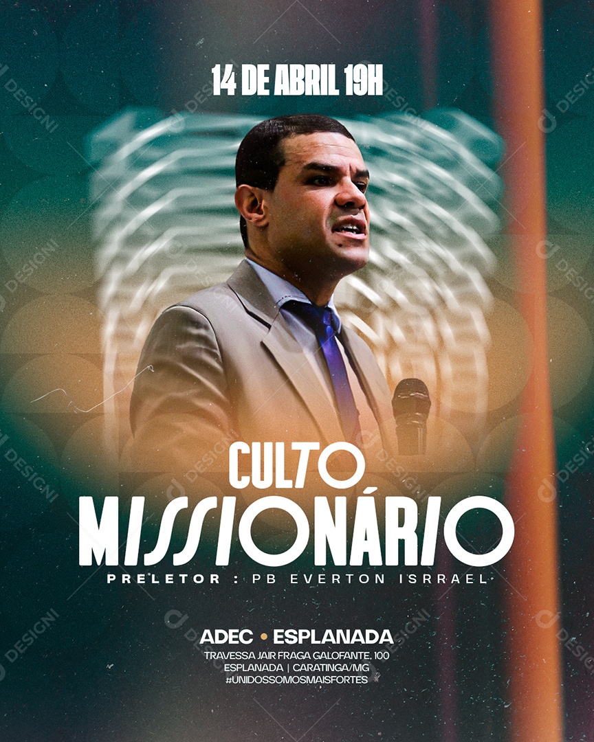 Social Media Igreja Culto Missionário PSD Editável