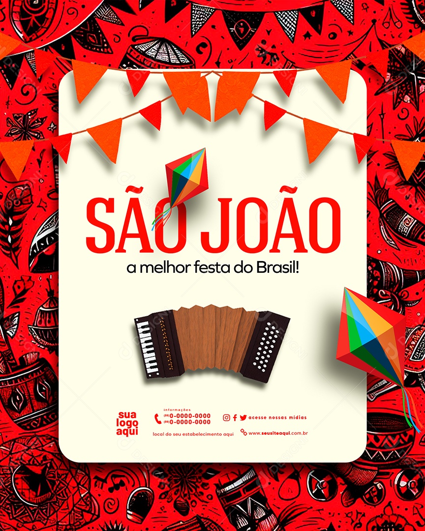São João a Melhor Festa Social Media PSD Editável