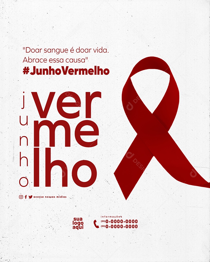 Junho Vermelho Social Media PSD Editável