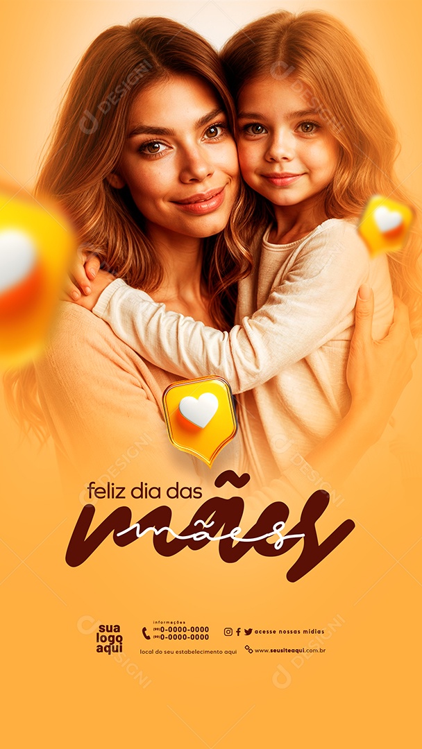 Story Feliz Dia das Mães 12 de Maio Social Media PSD Editável