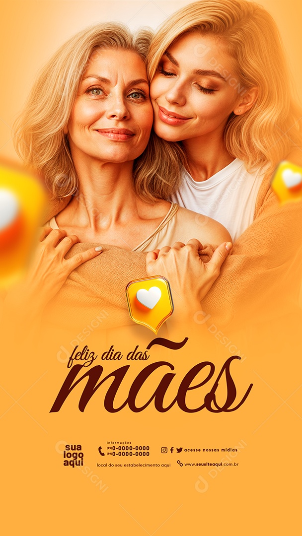 Story Feliz Dia das Mães 12 de Maio Social Media PSD Editável