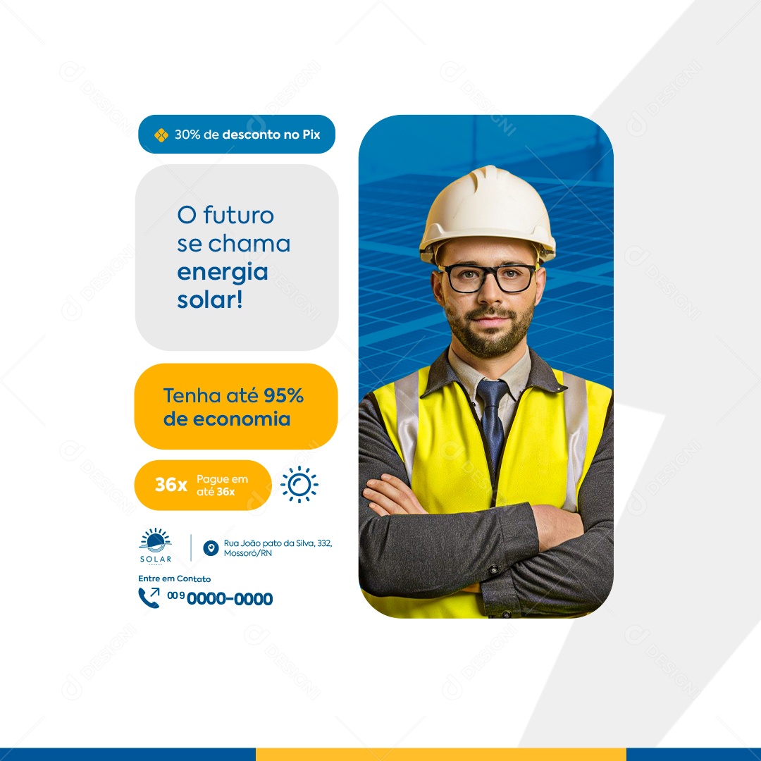 Social Media O Futuro se Chama Energia Solar PSD Editável