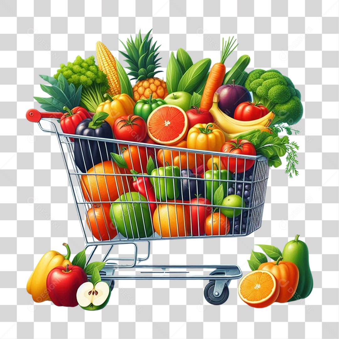 Carrinho de Compras Supermercados PNG Transparente