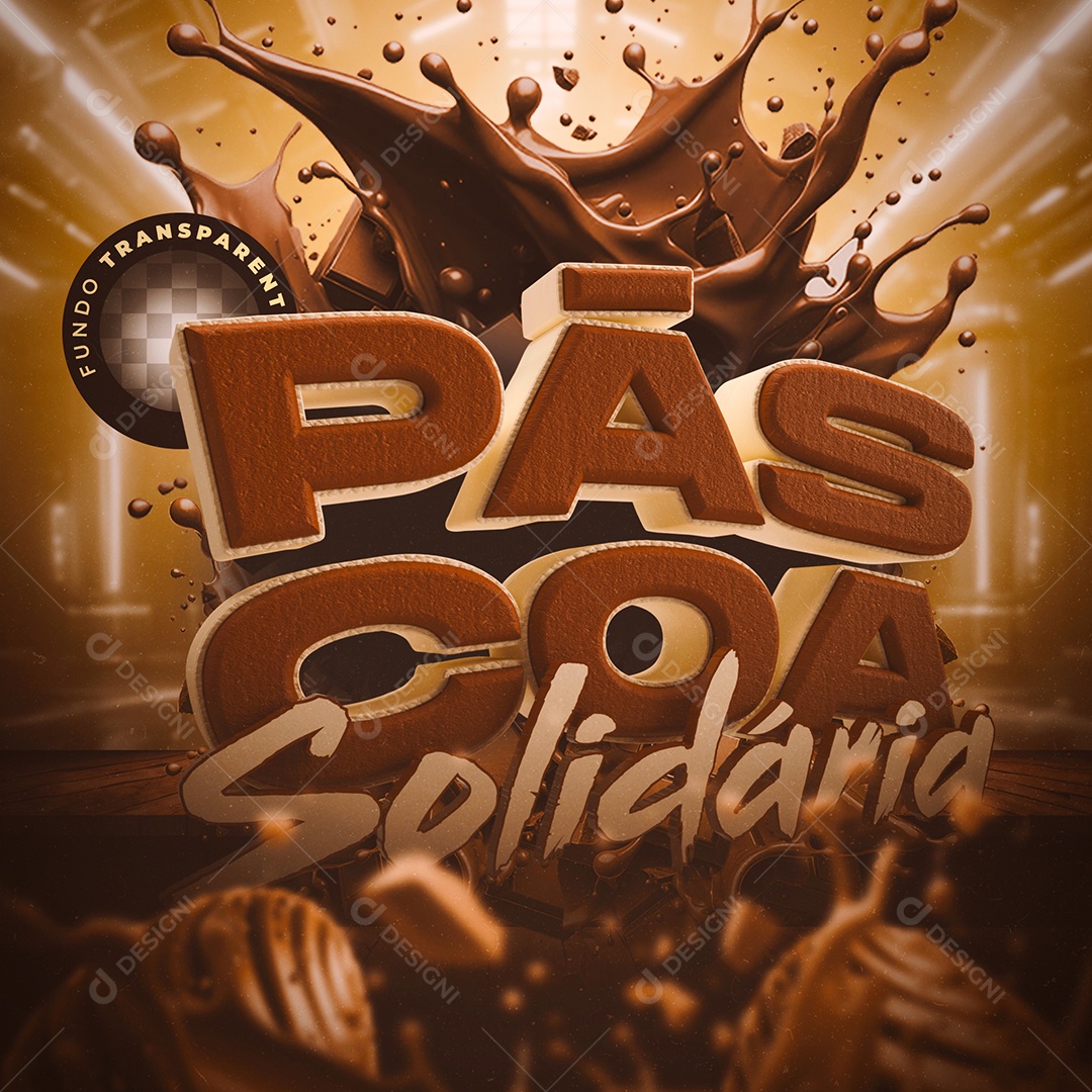 Selo 3D Páscoa Solidária PSD