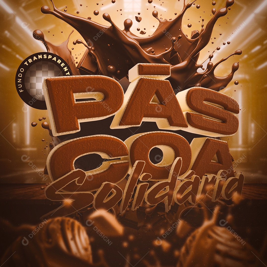 Selo 3D Páscoa Solidária PSD