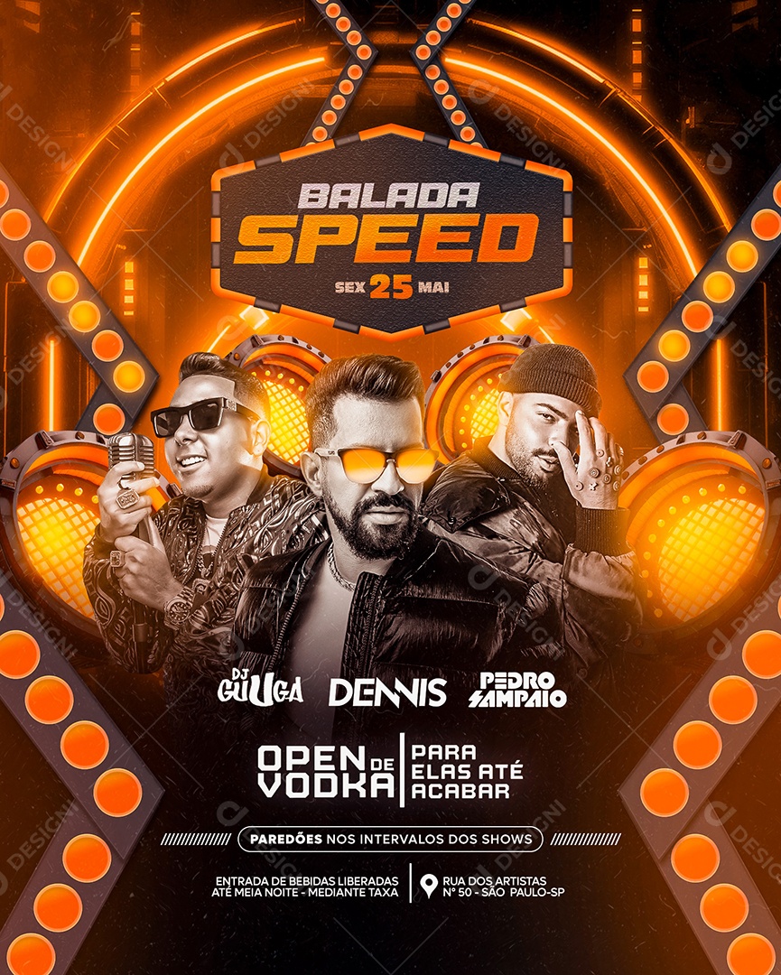 Flyer Para Eventos Balada Speed PSD Editável