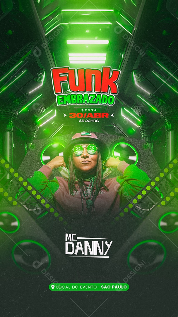 Flyer Para Eventos Funk Embrazado PSD Editável