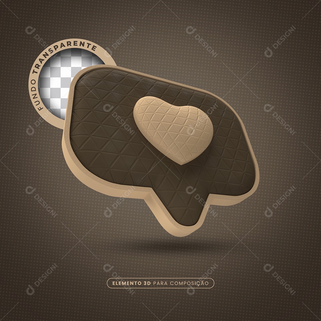 Ícone Like Páscoa 3D Para Composição PSD