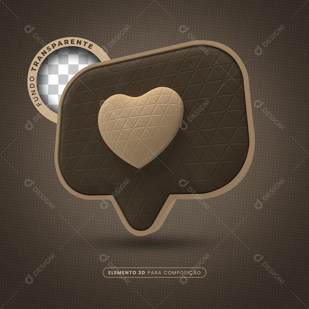 Ícone Like Páscoa 3D Para Composição PSD