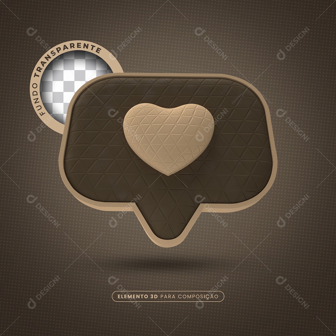 Ícone Like Páscoa 3D Para Composição PSD