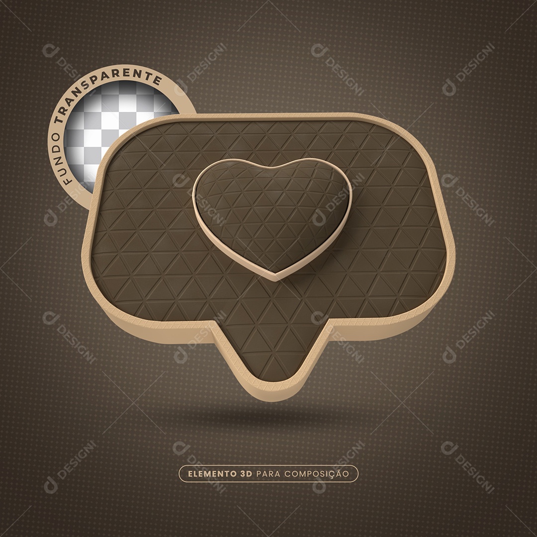 Ícone Like Páscoa 3D Para Composição PSD