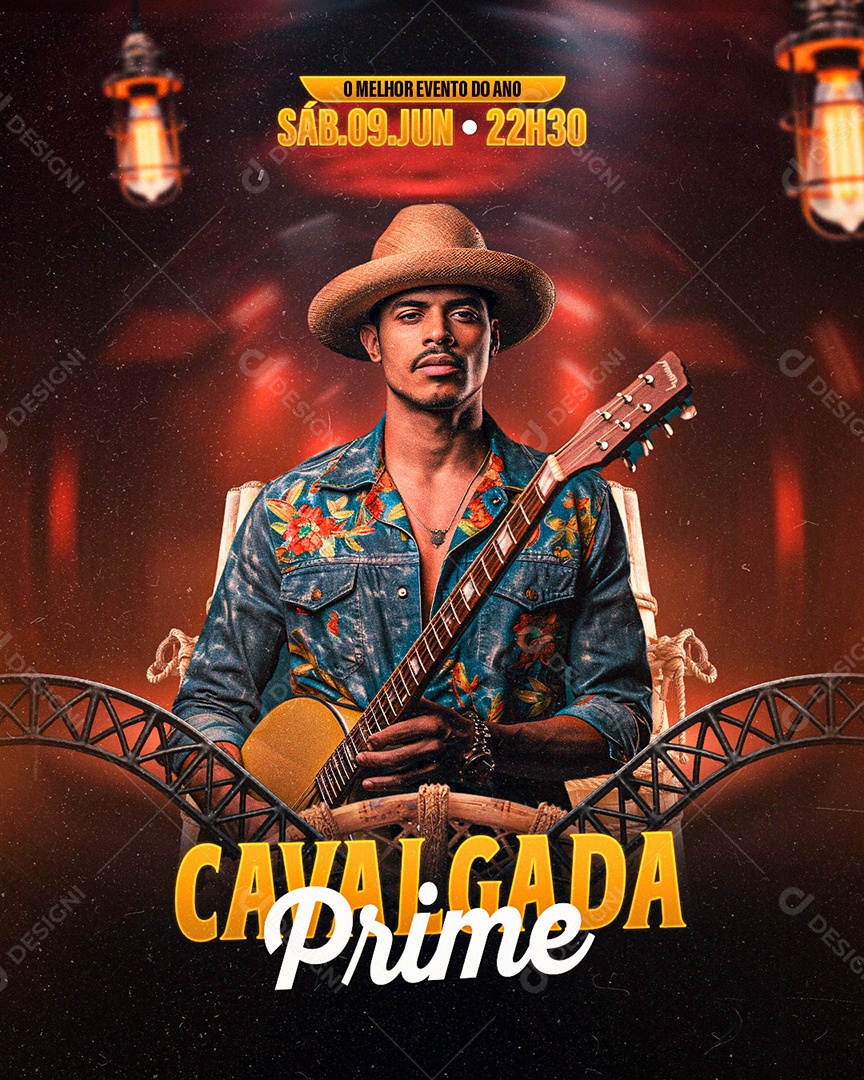 Flyer Cavalgada Prime Social Media PSD Editável