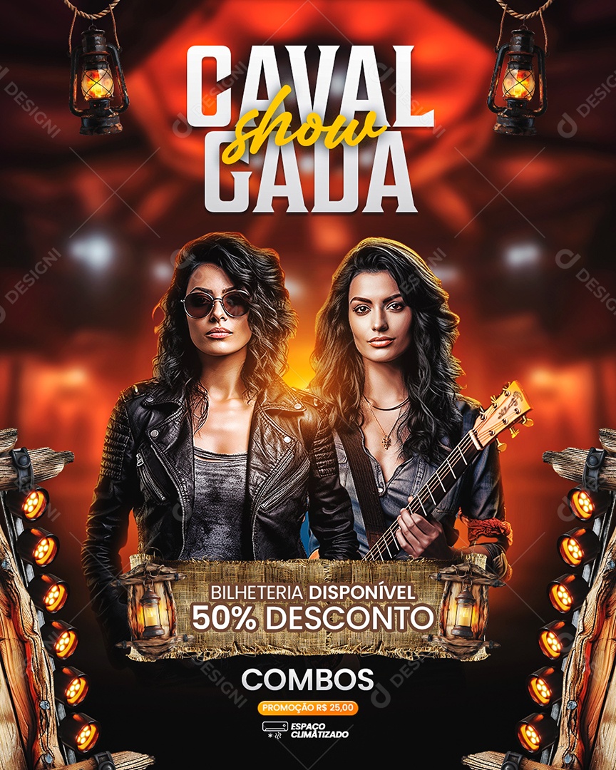 Flyer Cavalgada Show Social Media PSD Editável