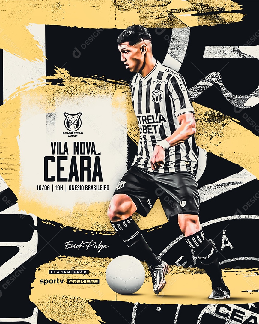 Futebol Vila Nova X Ceará Social Media PSD Editável