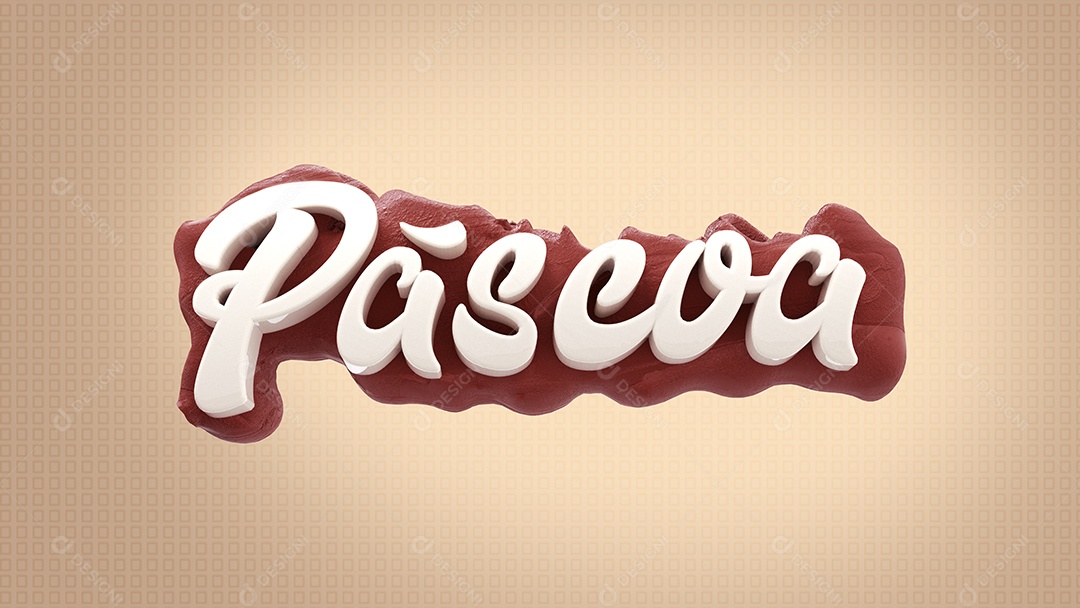 Texto 3D Páscoa Para Composição PSD